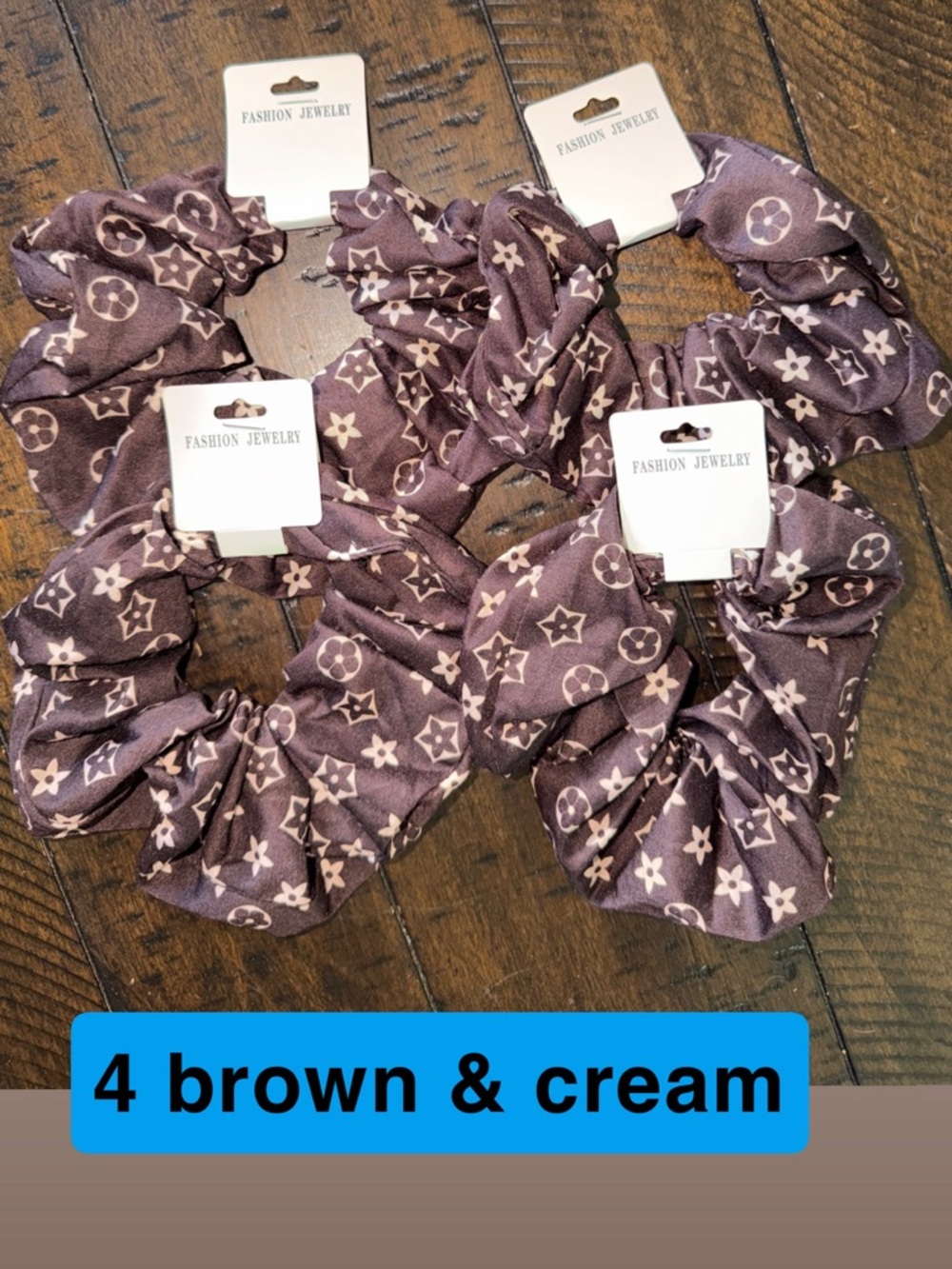 Fashion Scrunchies with Monogram print